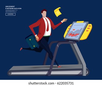 businessman on the treadmill