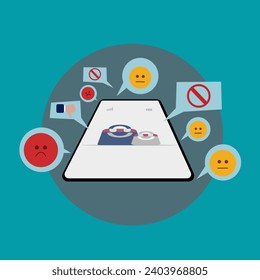 Businessman, online shopping, e-commerce, sales, ordering and shipping.Vector for graphics and web design.
