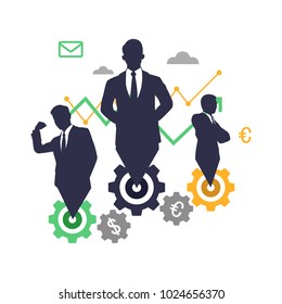 Businessman with opportunities. Business concept vector