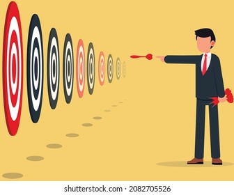 Businessman Opportunities and business options. Achieving Multiple Strategic Objectives