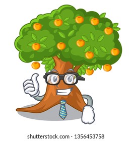 Businessman orange tree in the character shape