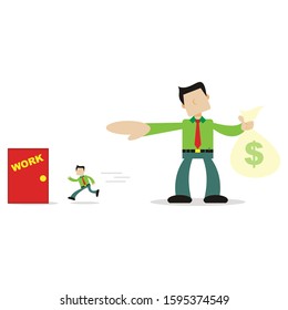 businessman order - vector - illustration