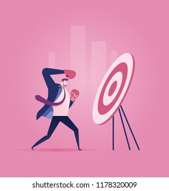 Businessman out from a smart phone with a shield - Business concept vector 