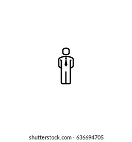 Businessman outline vector icon.