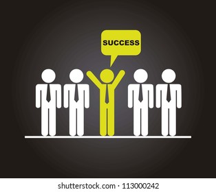 businessman over black background. vector illustration