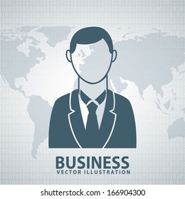 businessman over gray background vector illustration 