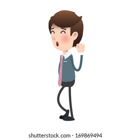 businessman over isolated background. Vector design