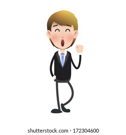 businessman over isolated background. Vector design 