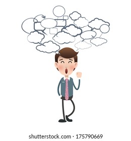 businessman over isolated background. Vector design 
