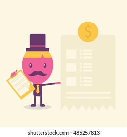 Businessman page idea and chart idea Business concept idea