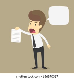 Businessman paper manager.VECTOR