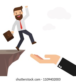 Businessman and partnership support