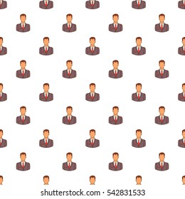 Businessman pattern. Cartoon illustration of businessman vector pattern for web