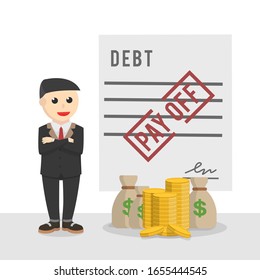 businessman pay off debt design people