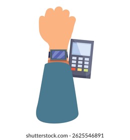 Businessman is paying using his smartwatch contactless technology - Powered by Shutterstock - Get 15% off with code: PIKWIZARD15