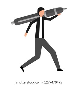 businessman with pen