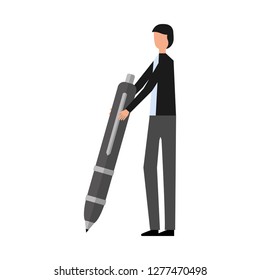 businessman with pen