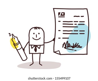 Businessman With Pen & Contract