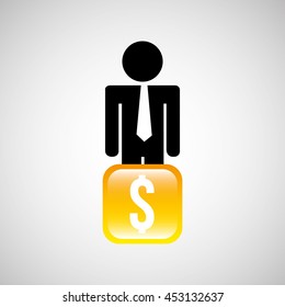 businessman people business   isolated, vector illustration eps10