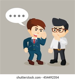 businessman persuades his friend to gossip