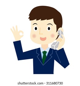 Businessman with a phone