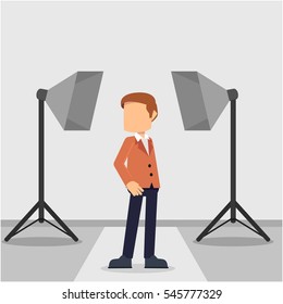businessman in photo session