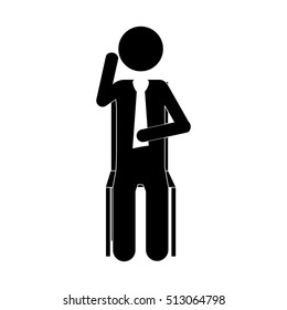 businessman pictogram icon image 