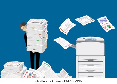 123 Overworked Copier Images, Stock Photos & Vectors 