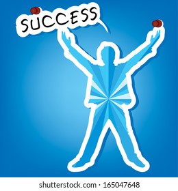 Businessman with pin vector