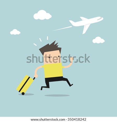 Businessman plane missing the airplane vector