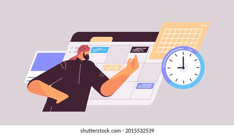 businessman planning day scheduling appointment in online calendar app agenda meeting plan time management deadline