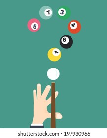 businessman Player Snooker - The decision of question 