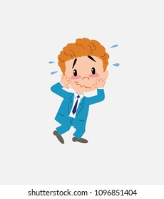 Businessman pleasantly surprised.