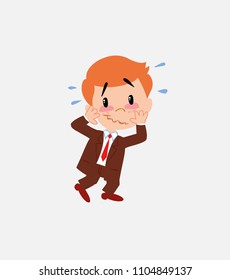 Businessman pleasantly surprised.