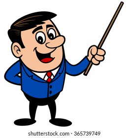 Businessman with Pointer Stick
