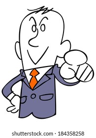 Businessman Pointing