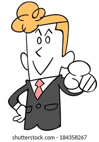 Businessman Pointing