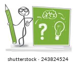 Businessman pointing at the blackboard approach