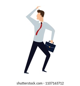 Businessman pointing with hand
