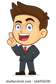 Businessman Pointing Upwards