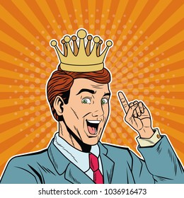 Businessman pop art cartoon