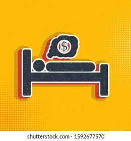 businessman, businessman pop art, retro icon. Vector illustration of pop art