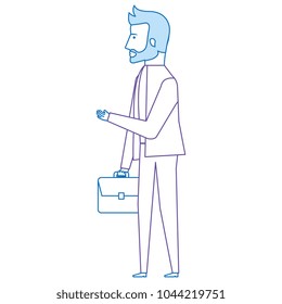 businessman with portfolio avatar character