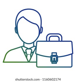 businessman with portfolio avatar character