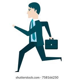 businessman with portfolio avatar character