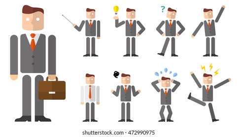 Businessman: pose set