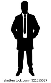 businessman posing in coat