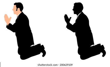 businessman praying 