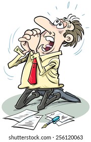 Businessman praying