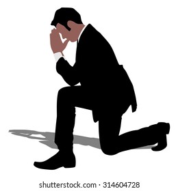 businessman praying 